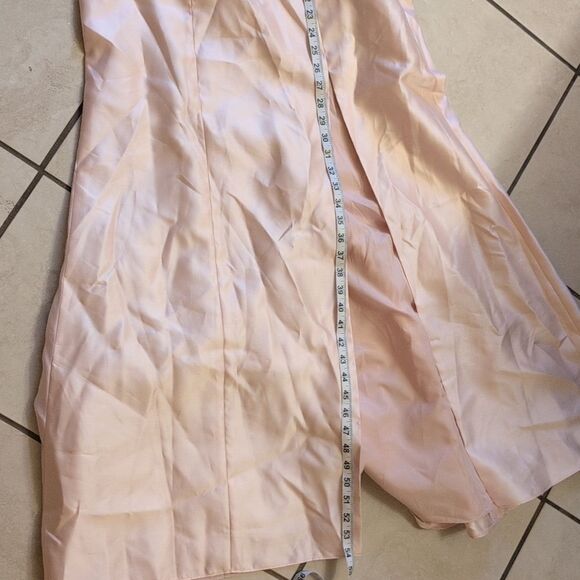 NWT Alfred Sung Off-Shoulder Blush Pink Dress Satin Twill Size 10 - Picture 10 of 14